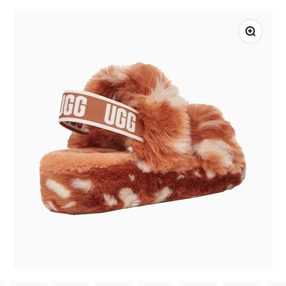 UGG Oh Yeah Spots Slide Slippers Size 10 Color Orange Cream - Picture 6 of 7